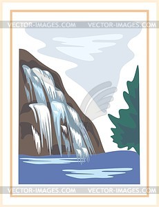 Waterfall   Vector Clipart