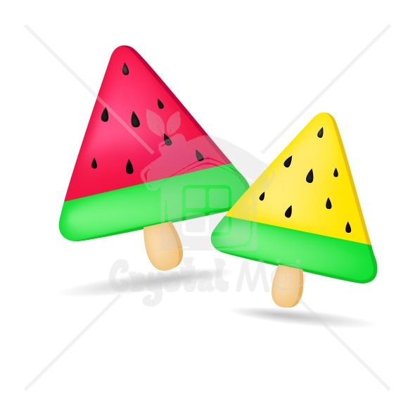 Watermelon Shaped Ice Cream For Kids   Crystalmoo Graphic House