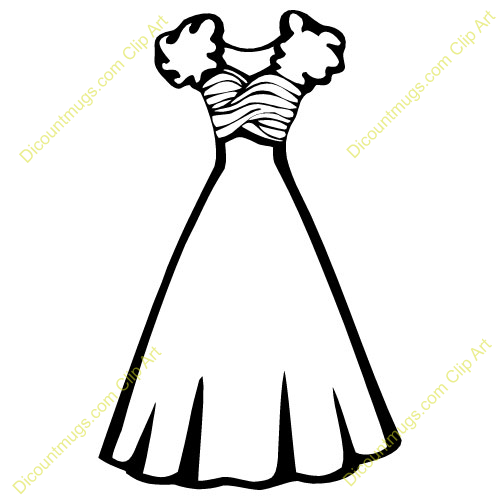Wedding Dress Clipart Outline Cartoon Wedding Dress Outline