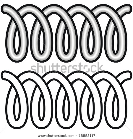 Art Illustration In Black And White  A Coil   Stock Vector