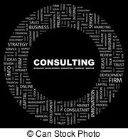 Consulting Background Concept Wordcloud Illustration Print