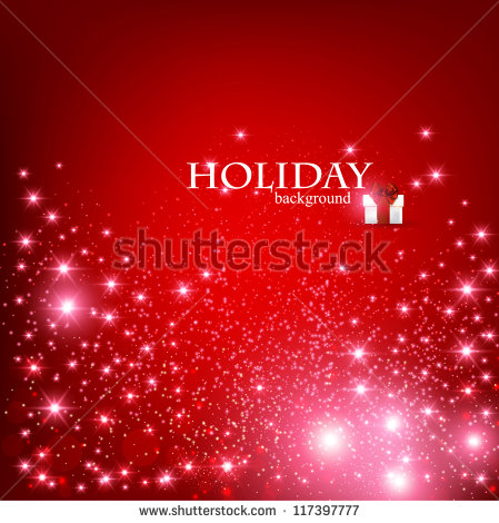 Elegant Christmas Red Background With Snowflakes And Place For Text    