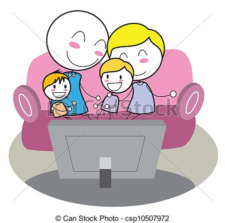 Family Watching Tv Clipart   Clipart Panda   Free Clipart Images