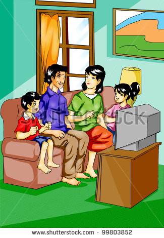Family Watching Tv Clipart Images   Pictures   Becuo