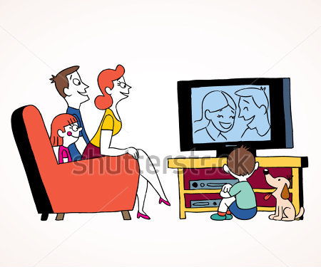 Girl Watching Tv A Television Clipart   Free Clip Art Images