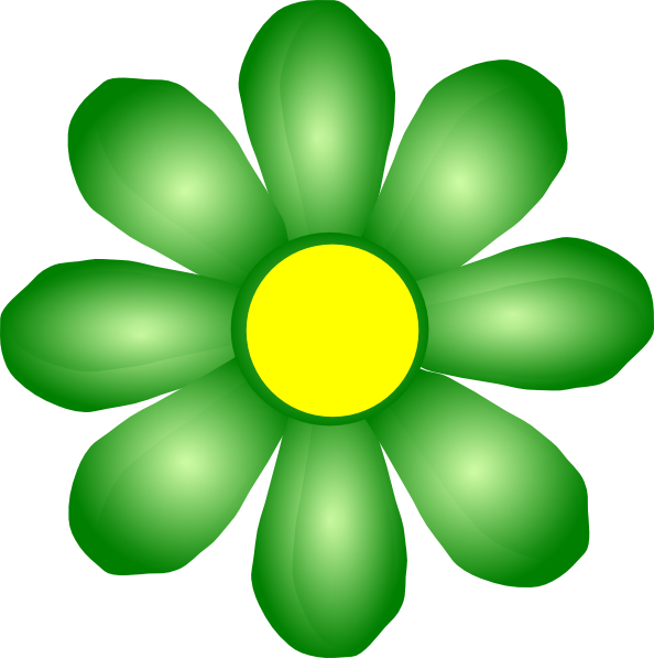 Green Flower Clip Art At Clker Com   Vector Clip Art Online Royalty    