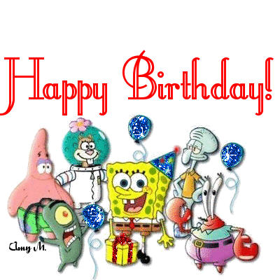 Happy Birthday     Sponge Bob    Happy Birthday    Myniceprofile Com