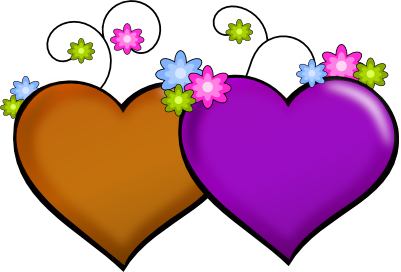 Hearts With Flowers Clipart