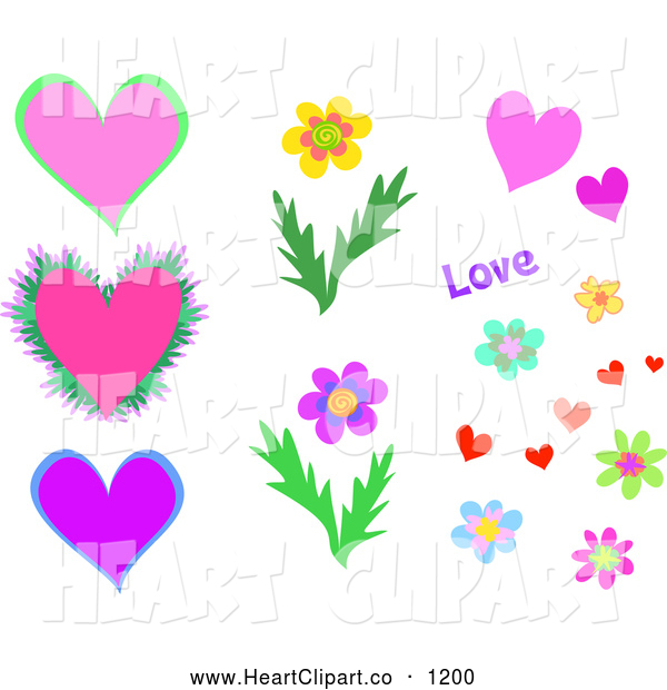 Hearts With Flowers Clipart Pictures To Pin On Pinterest