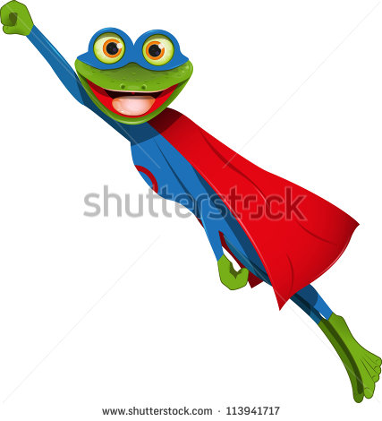 Superman Cape Clipart Frog Superhero In A Mask And A