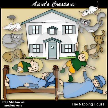 The Napping House   This Pack Contains 13 Coloured Images And 13