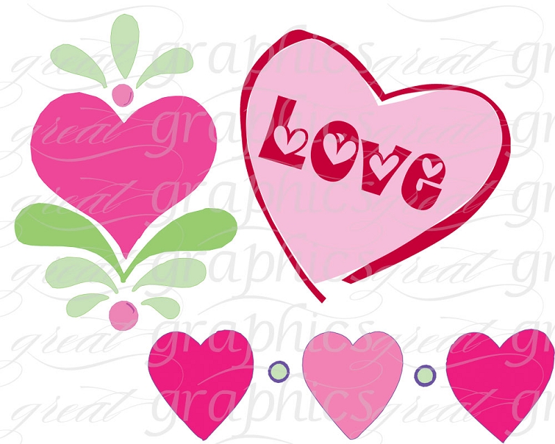 Valentine Clip Art Valentine Digital Clip Art Printable Clipart