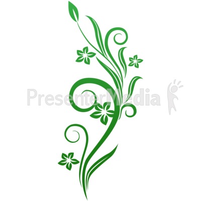 Vines Swirl Green Flowers   Wildlife And Nature   Great Clipart For    