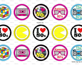 15 Awesome 80 S Digital Downloa D For 1 Bottle Caps  4x6