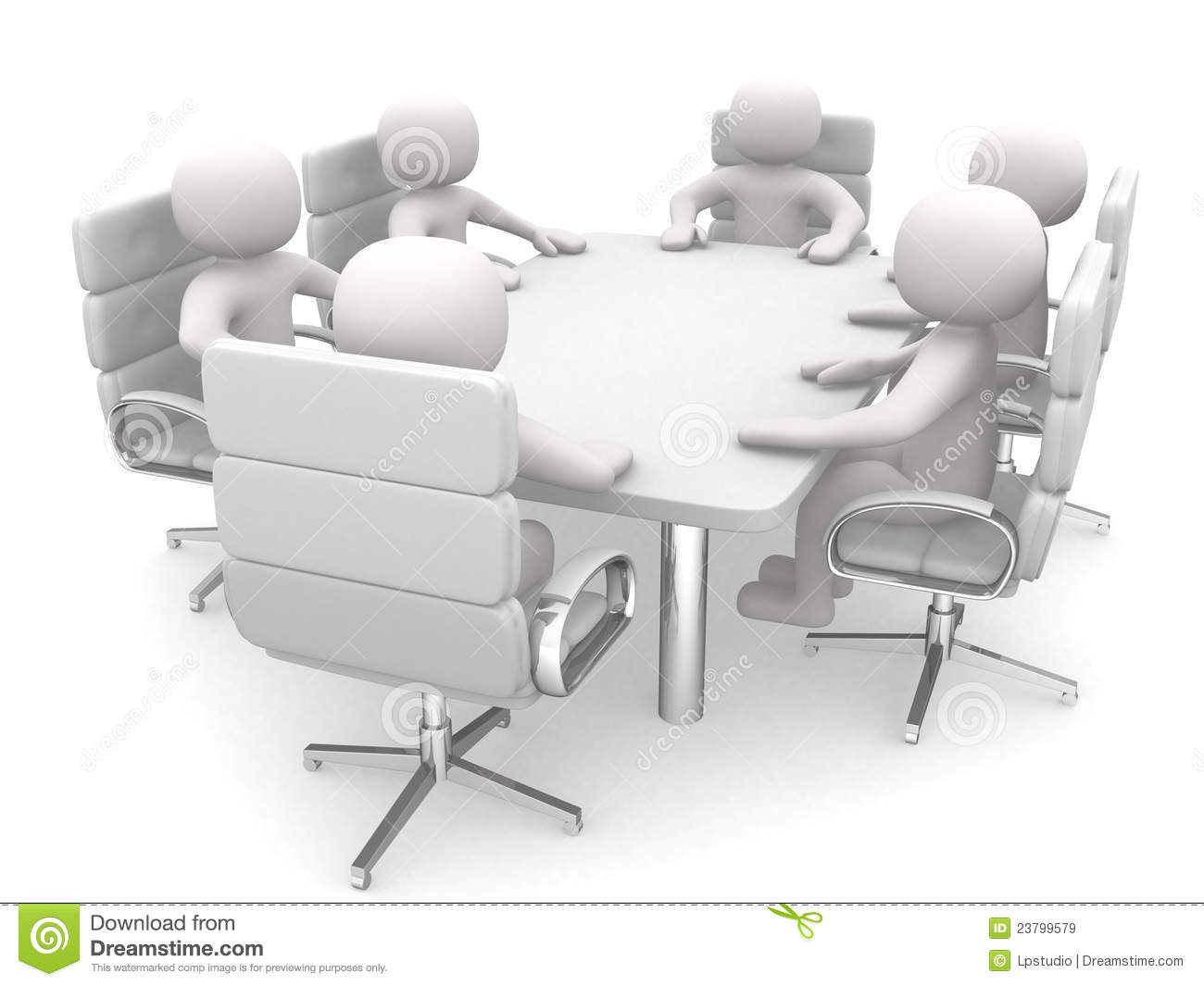 3d Person At A Conference Table Royalty Free Stock Images   Image