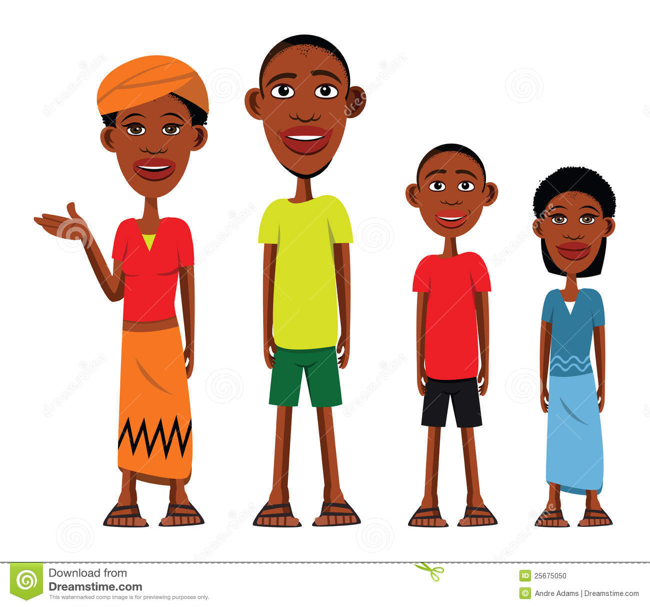 African American Cartoon Family Clipart   Free Clip Art Images