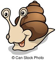 Cheerful Snail   Cartoon Illustration Vector
