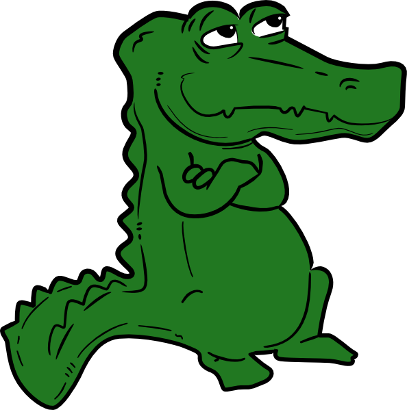 Clip Art Green Reptile Alligator Crocodile