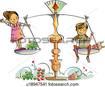 Clipart   Couple On A Weighing Scale  Fotosearch   Search Clip Art