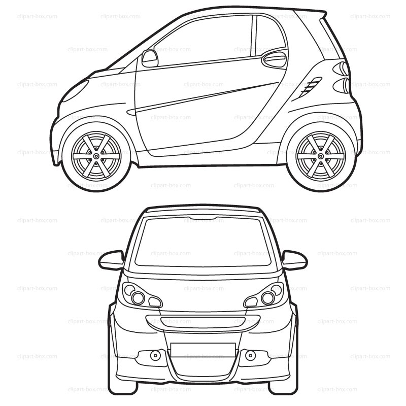 Clipart Smart Fortwo Blueprint Royalty Free Vector Design Pictures