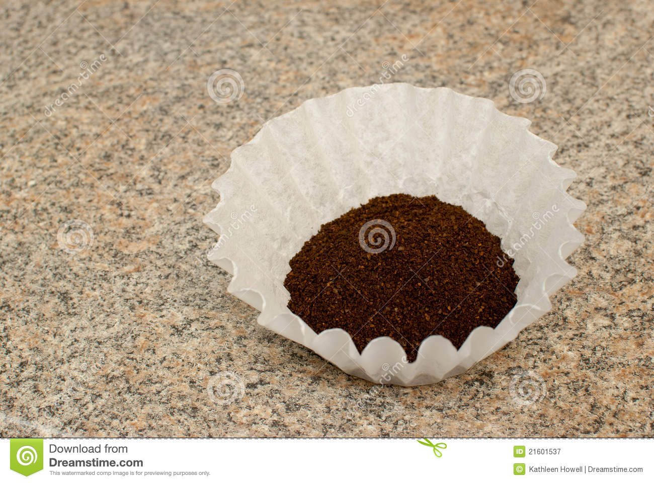 Coffee Grounds In A Filter Royalty Free Stock Photography   Image