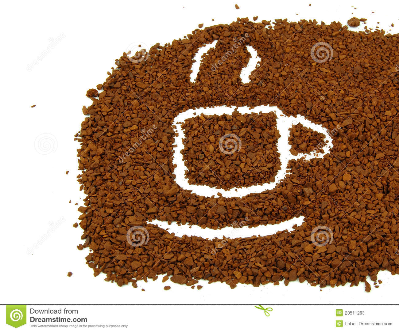 Coffee Grounds On Spoon Stock Photos   Image  20511263