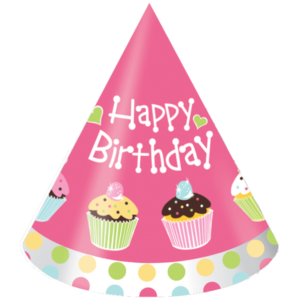 Cupcake Party Hats  8  At Birthday Direct