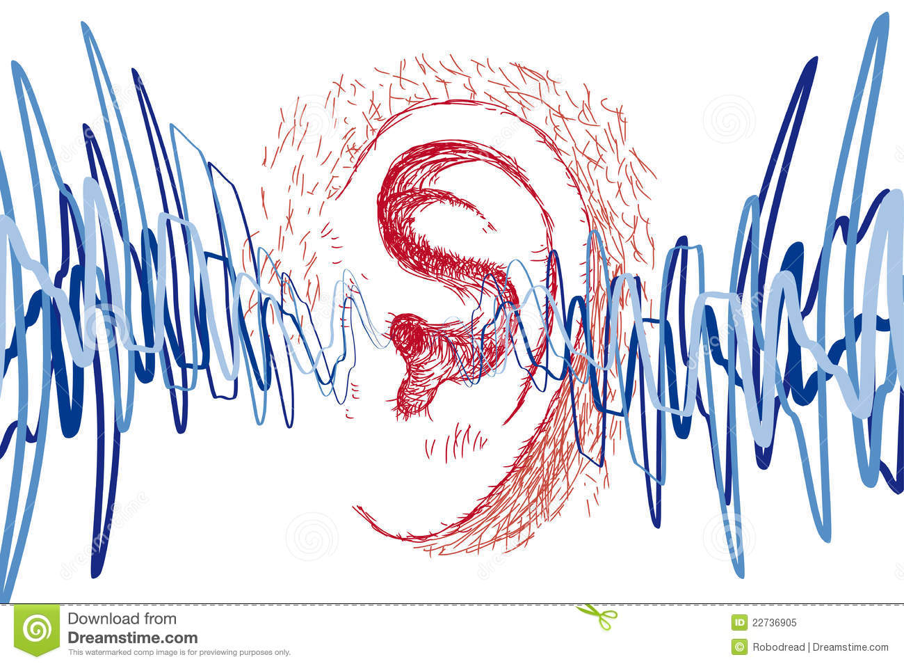 Ear And Sound Waves Royalty Free Stock Photo   Image  22736905