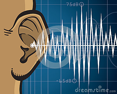Ear Sound Waves Stock Vector   Image  40358790