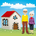 Elderly Couple Happy Senior Couple Stock Vector   Clipart Me