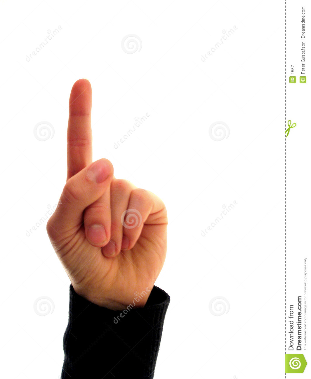 Finger Numbers 1 Royalty Free Stock Photography   Image  1557