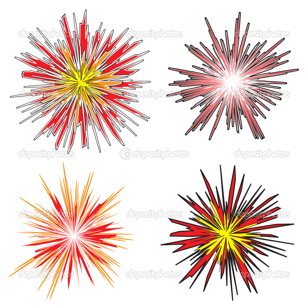 Fire And Smoke Explosion Clipart