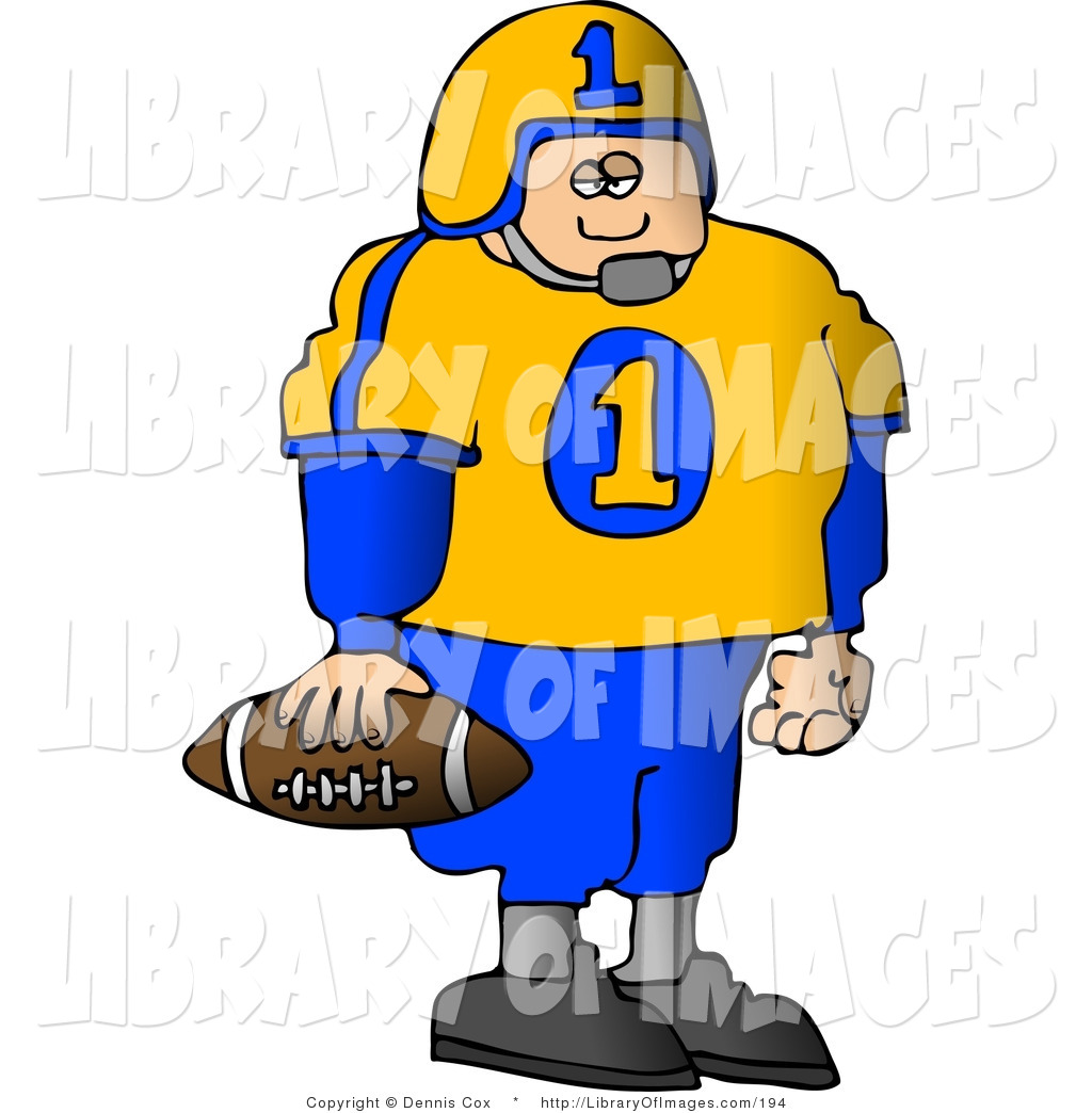 Football Player Clipart Clip Art Of A Young Male College Football