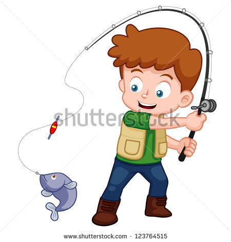Illustration Of Cartoon Boy Fishing   123764515   Shutterstock