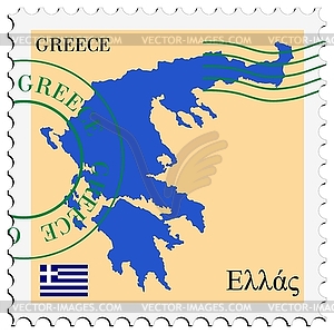 Mail To From Greece   Vector Clip Art