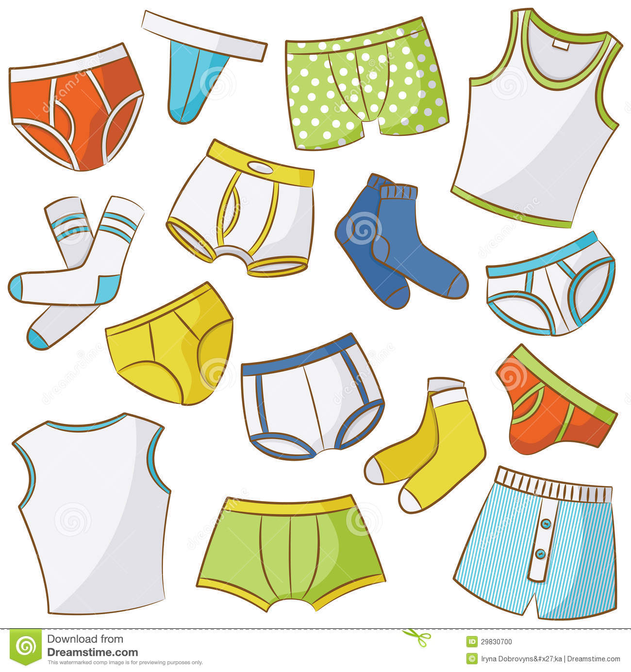 Male Underwear Icon Set Stock Photo   Image  29830700
