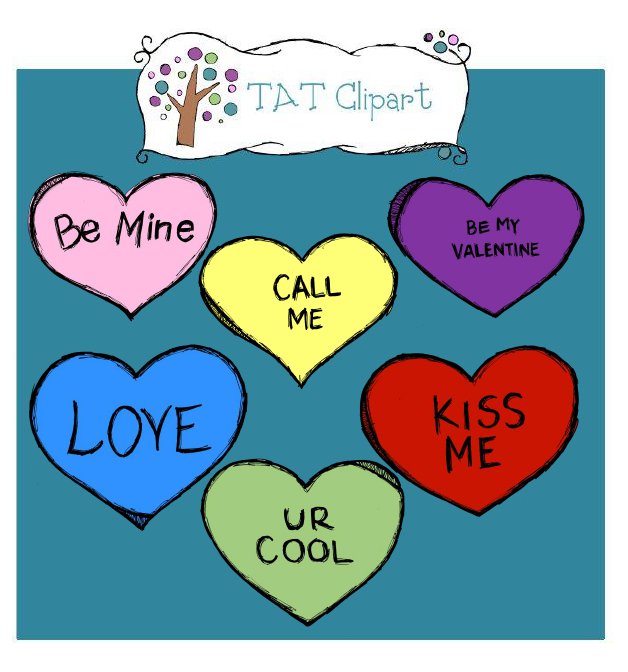     Of Teaching  A Kindergarten Blog  New Valentine Clipart Candy Hearts