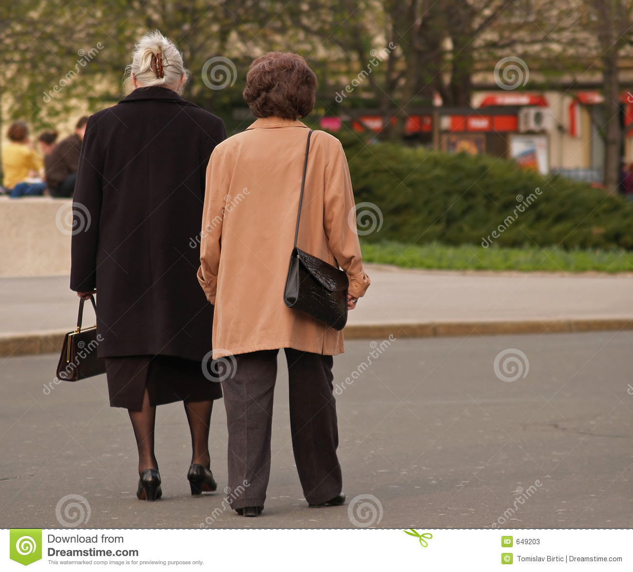 Old Ladies Walking Stock Photos   Image  649203