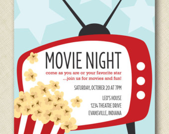 Outdoor Movie Night Clipart Movie Night Invite Printable