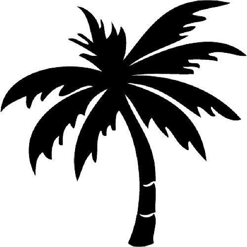 Palm Tree Outline   Clipart Best