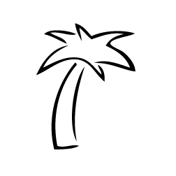 Personalized Drinkware  Custom Clipart  Palm Tree Outline