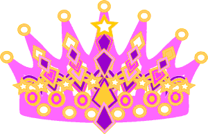 Princess Crown Paper Craft Sheet   Pink Jewel Tiara Party Hat