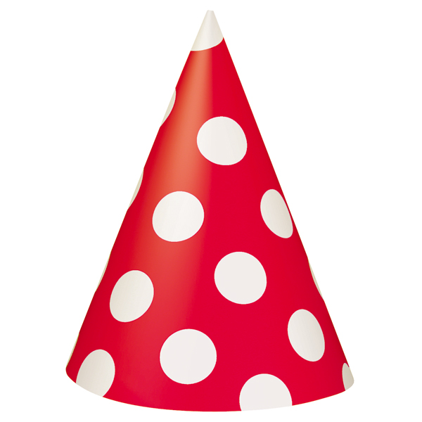 Red Polka Dot Party Hats  8