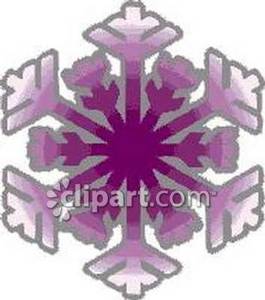 Beautiful Purple Snowflake   Royalty Free Clipart Picture