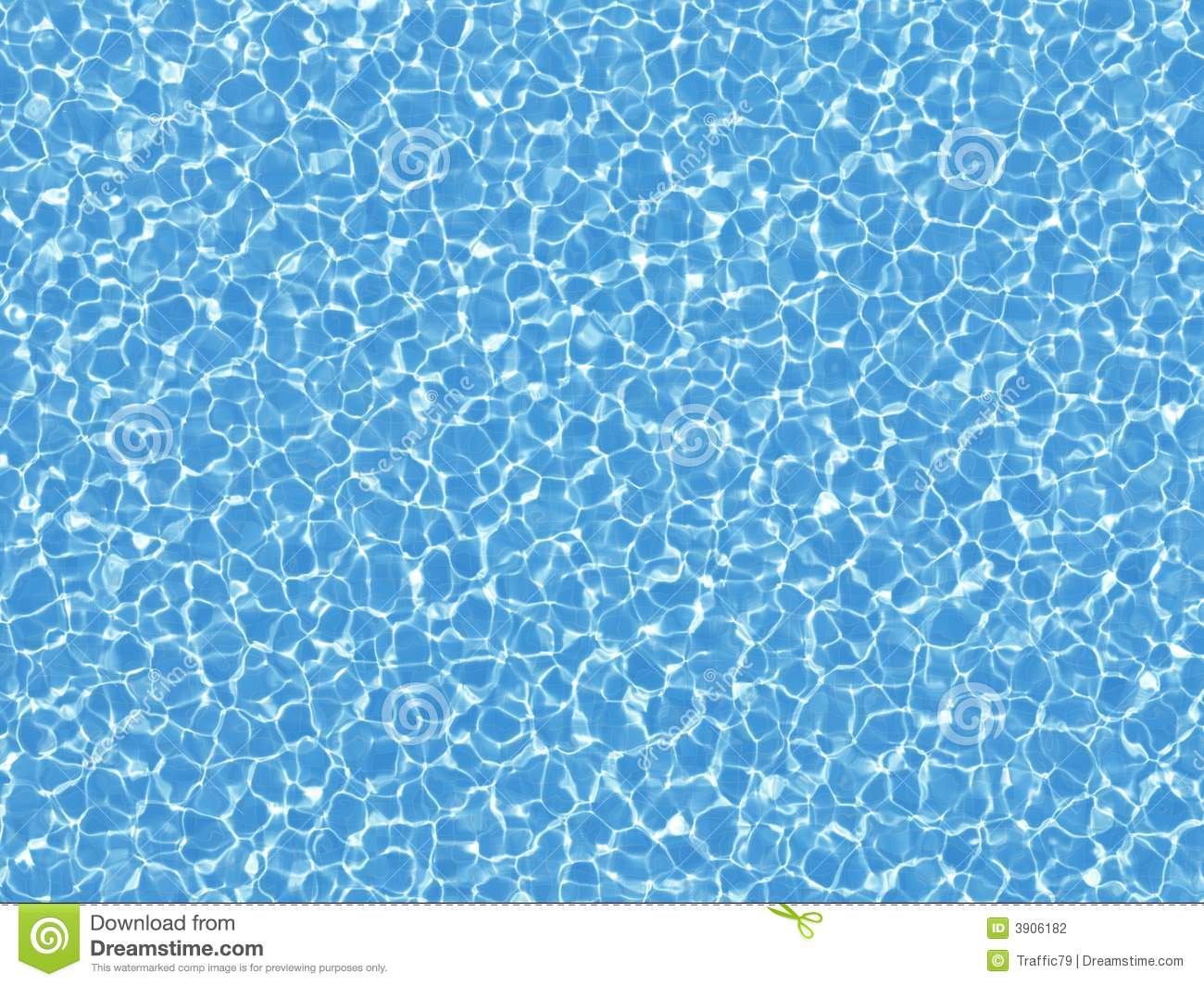 Blue Water Caustic Pattern  Outdoor Pool Top View