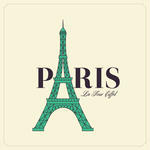 Bonjour Paris Text With Tower Eiffel And Romantic Postcard From Vector