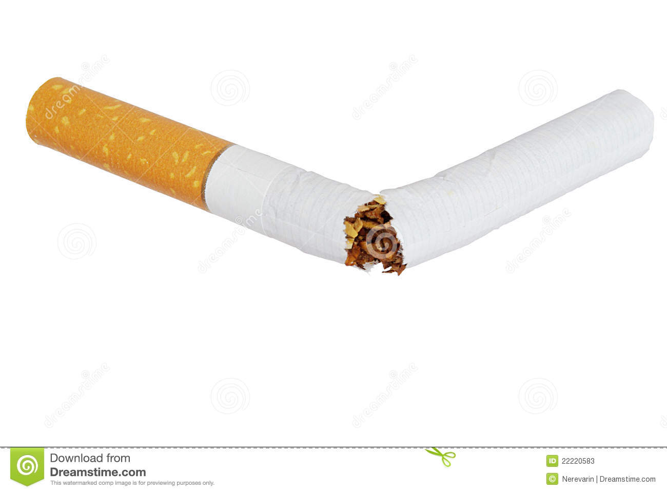 Broken Cigarette Stock Photos   Image  22220583