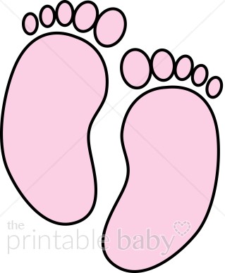     Clipart Pink Baby Footprints Clipart Footprints Clipart Purple And