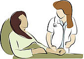 Doctor And Patient   Clipart Graphic