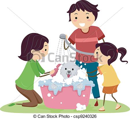 Dog A Bath Csp9240326   Search Clipart Illustration Drawings And